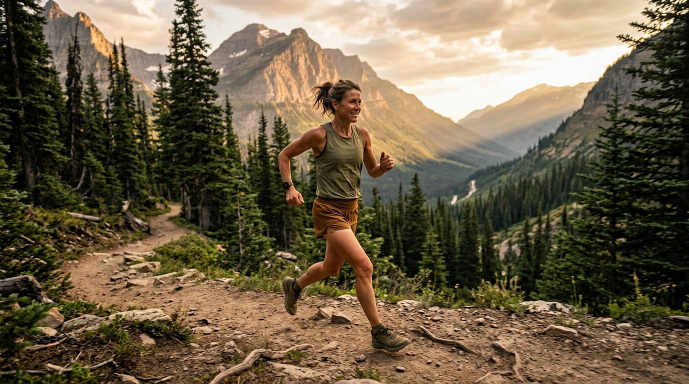 Active person over 50 creating and documenting their adventure outdoors